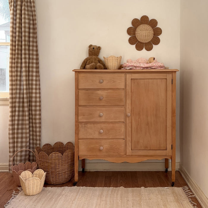 OENWDE-RAT-NA-O Olli Ella Rattan Daisy Wall Basket