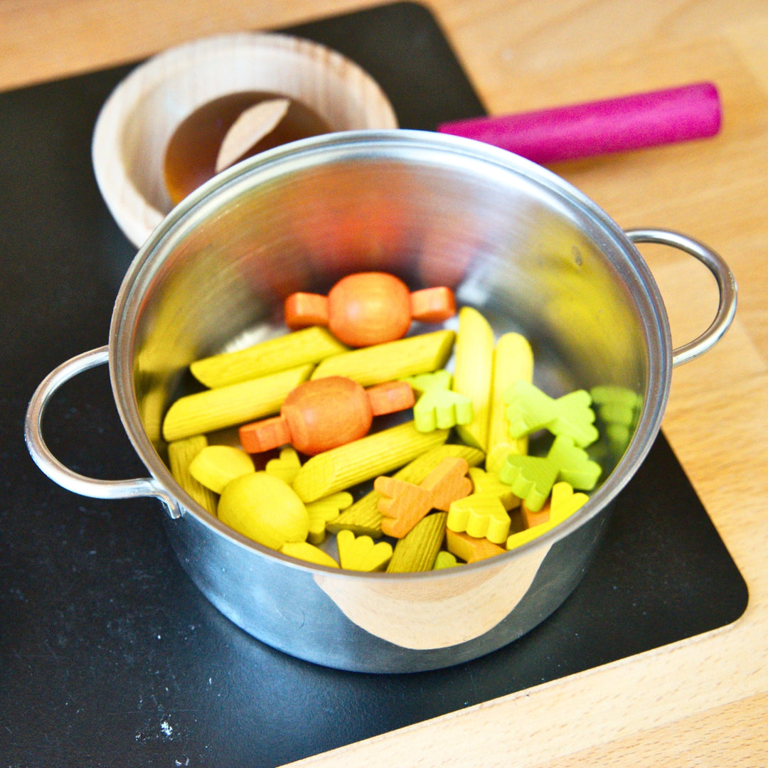 Erzi Play Food and Gluckskafer Stainless Steel Play Pot - Online, Australia