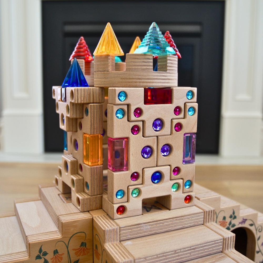 Regenbogenland Premium Interlocking Wooden Construction Set - Australia