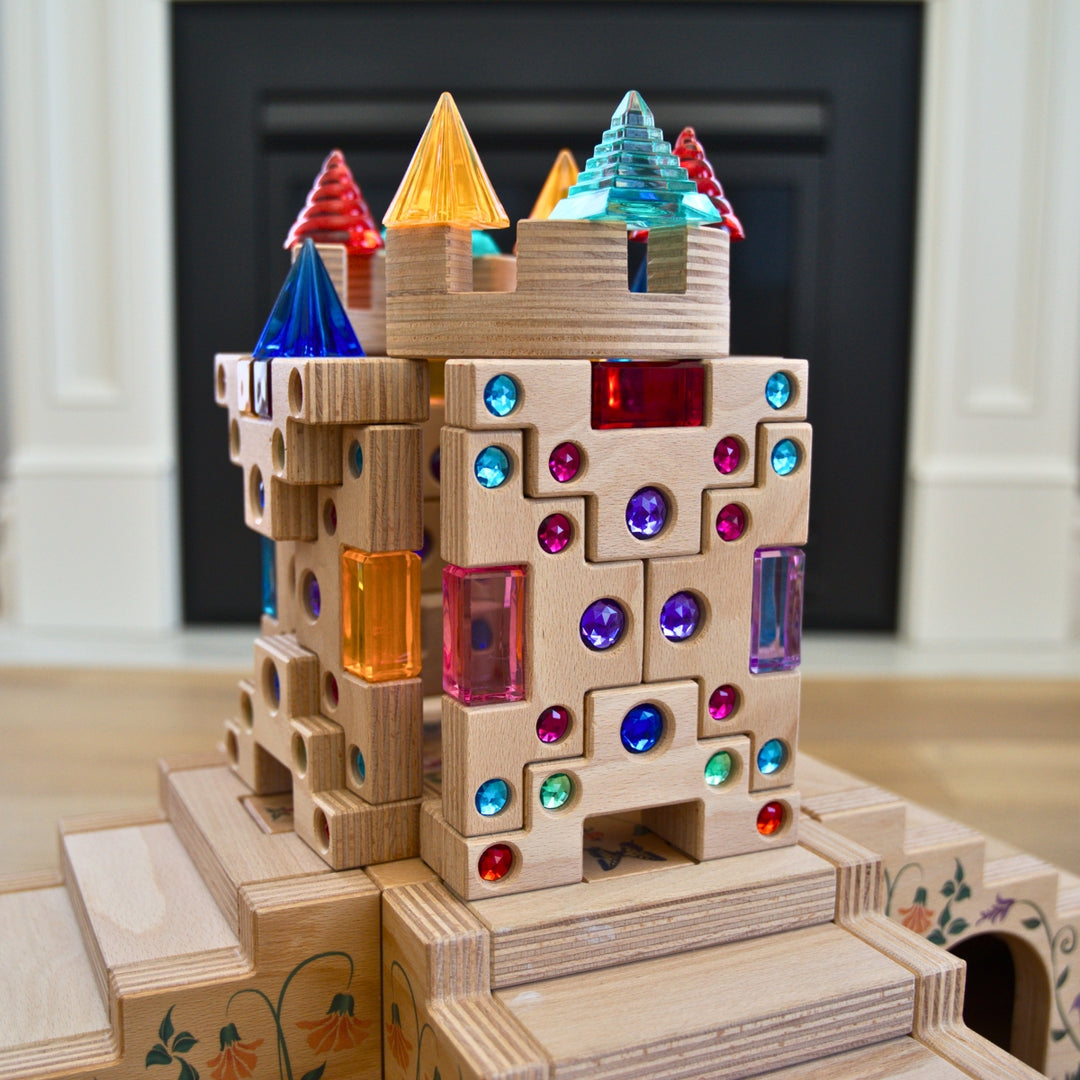 Regenbogenland Premium Interlocking Wooden Construction Set - Australia