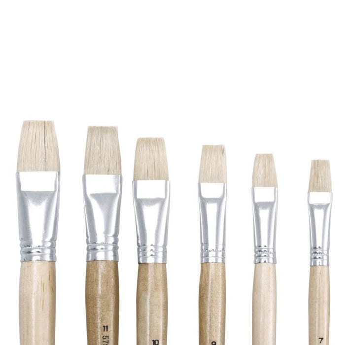 Paint Brush Natural Boar Bristle - Flat from Australia