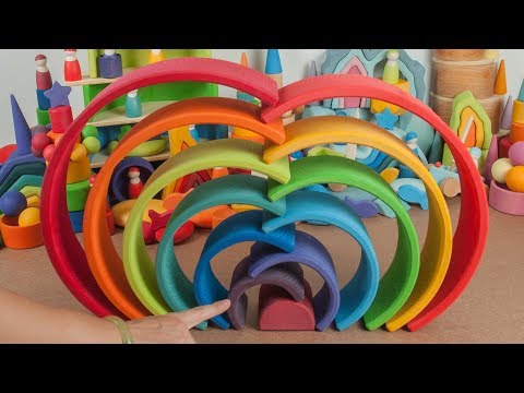 Grimm's Rainbow Natural Tunnel Large 12 Pieces