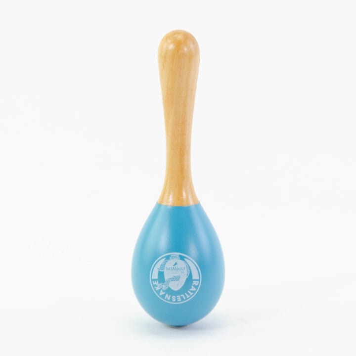Rattlesnake Wooden Rattle Blue
