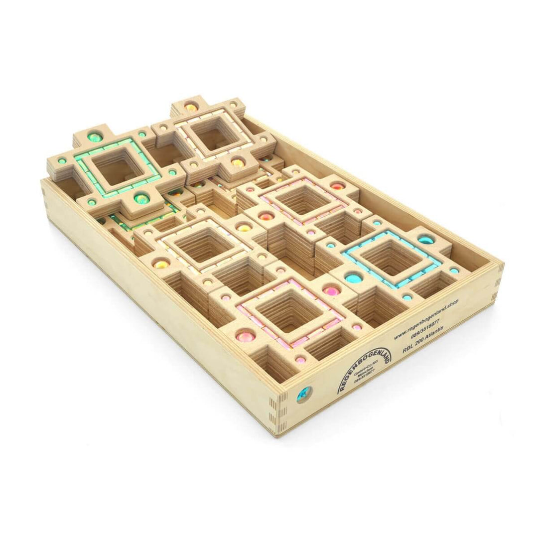 Regenbogenland Atlantis - Premium Interlocking Wooden Construction Set - Australia