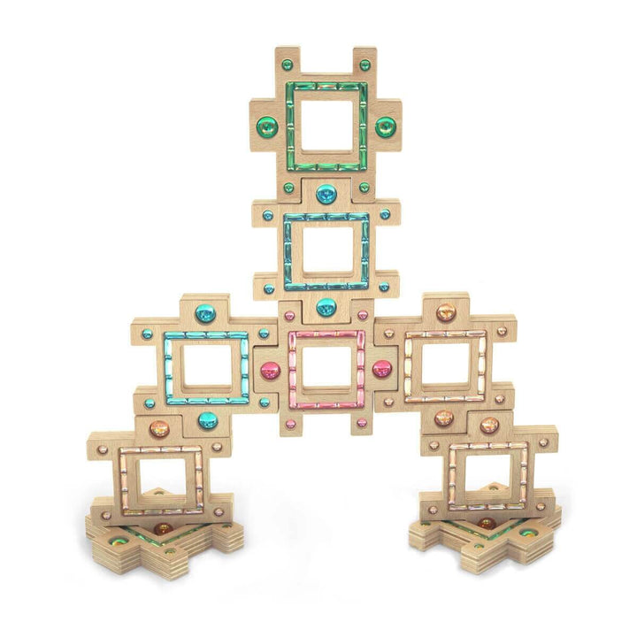 Regenbogenland Atlantis - Premium Interlocking Wooden Construction Set - Australia