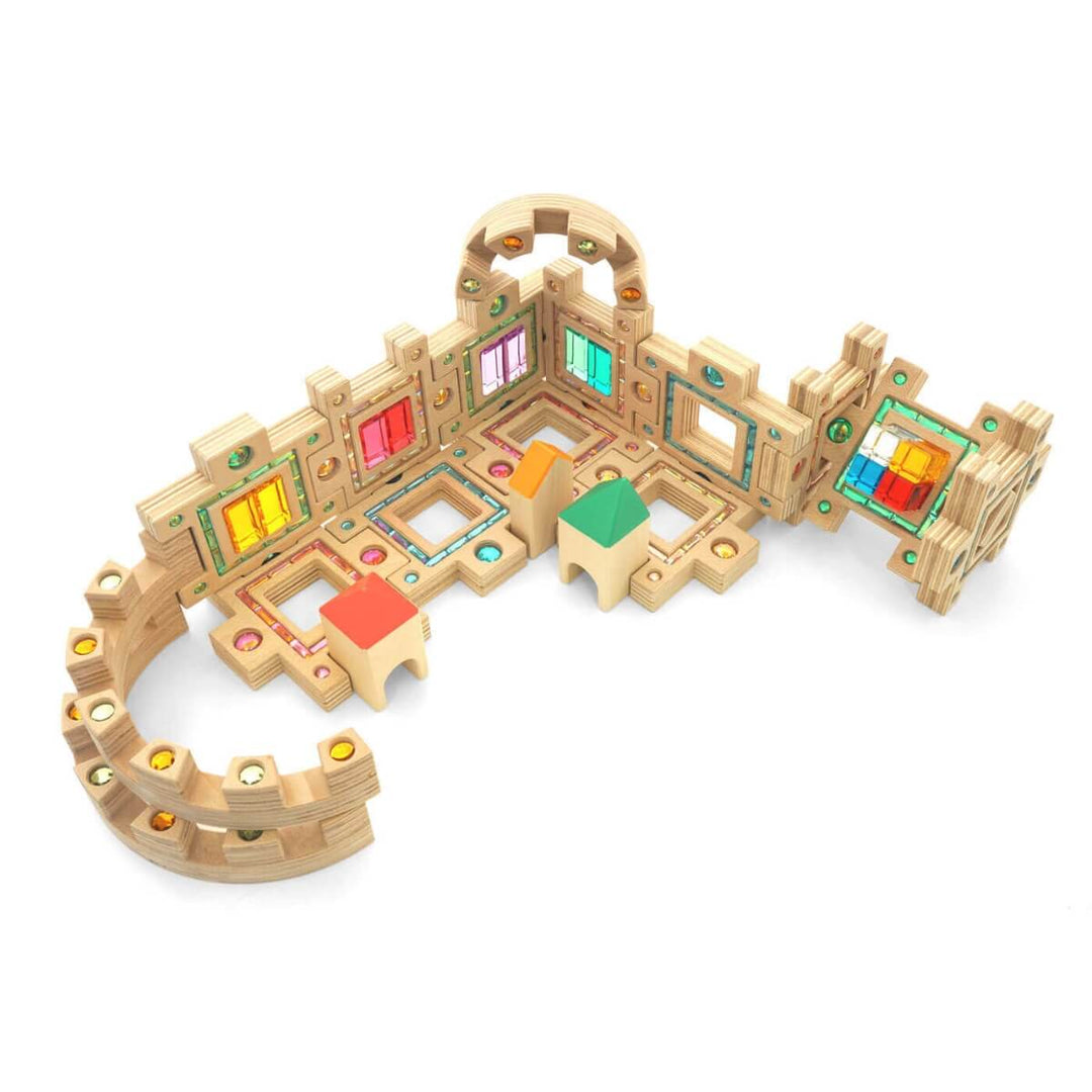 Regenbogenland Atlantis - Premium Interlocking Wooden Construction Set - Australia