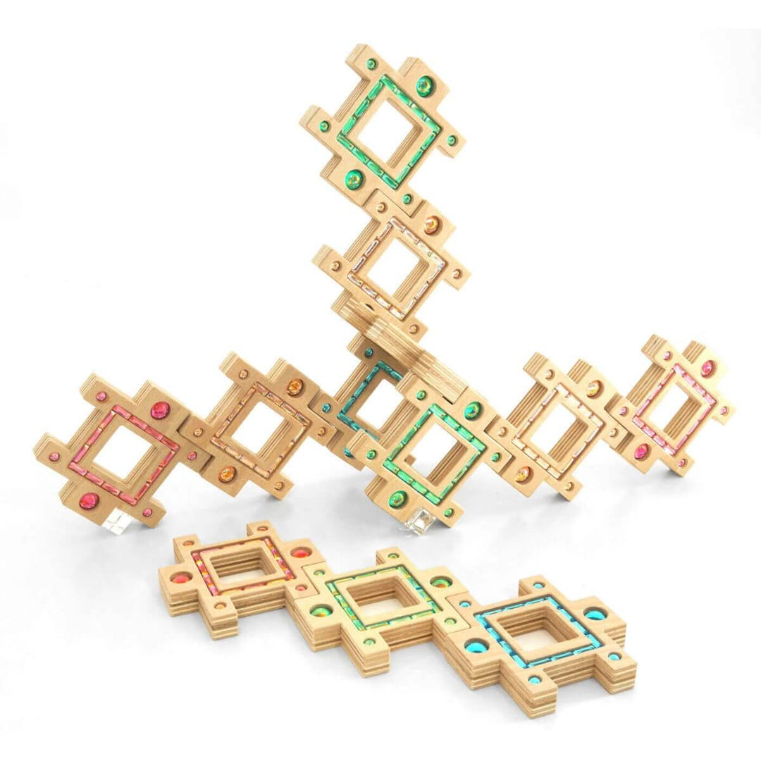 Regenbogenland Atlantis - Premium Interlocking Wooden Construction Set - Australia