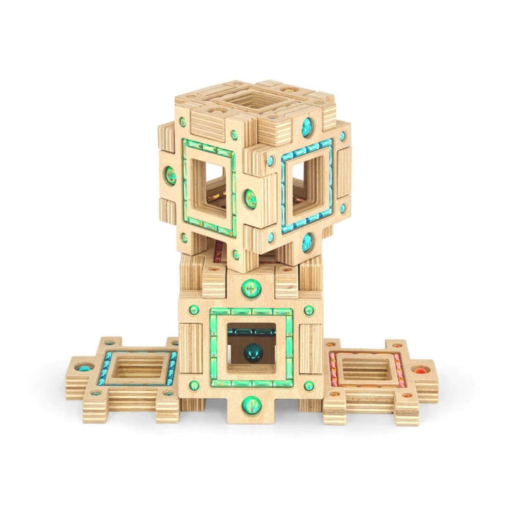 Regenbogenland Atlantis - Premium Interlocking Wooden Construction Set - Australia