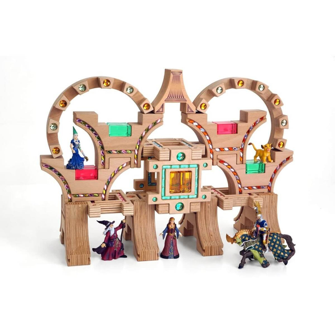 Regenbogenland Himalayan Temple - Premium Interlocking Wooden Construction Set - Australia