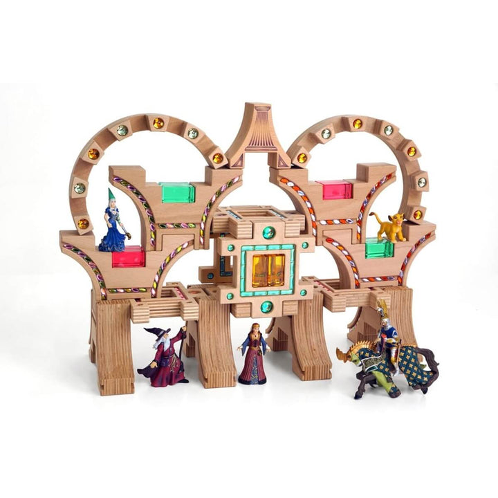 Regenbogenland Himalayan Temple - Premium Interlocking Wooden Construction Set - Australia