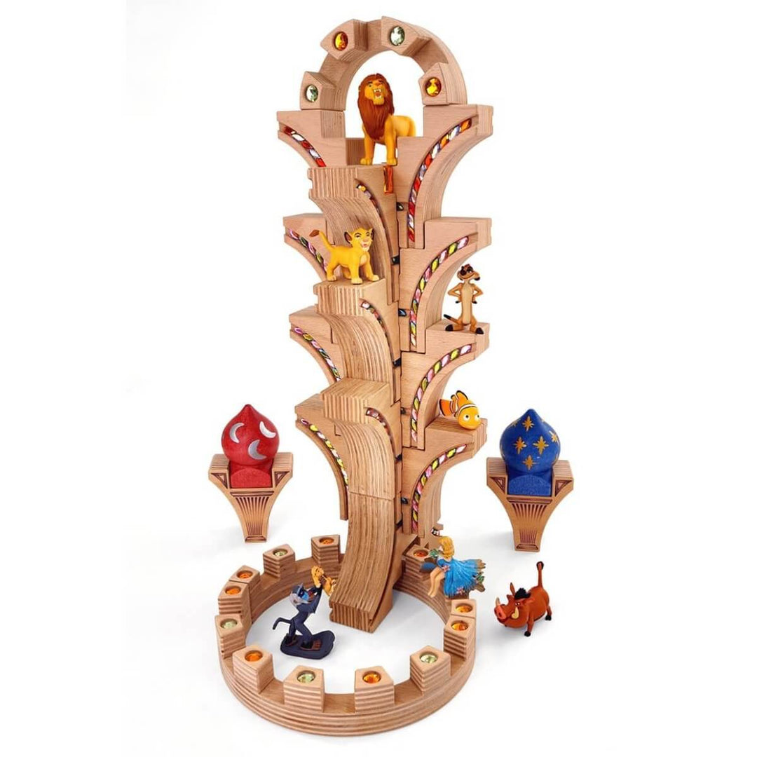 Regenbogenland Himalayan Temple - Premium Interlocking Wooden Construction Set - Australia