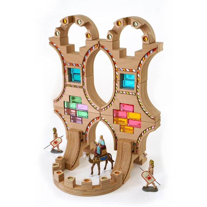 Regenbogenland Himalayan Temple - Premium Interlocking Wooden Construction Set - Australia