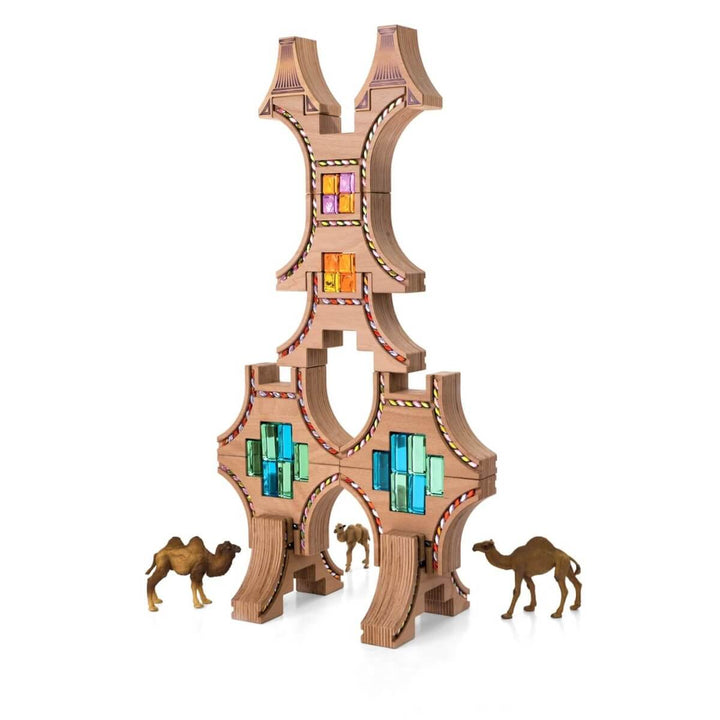 Regenbogenland Himalayan Temple - Premium Interlocking Wooden Construction Set - Australia