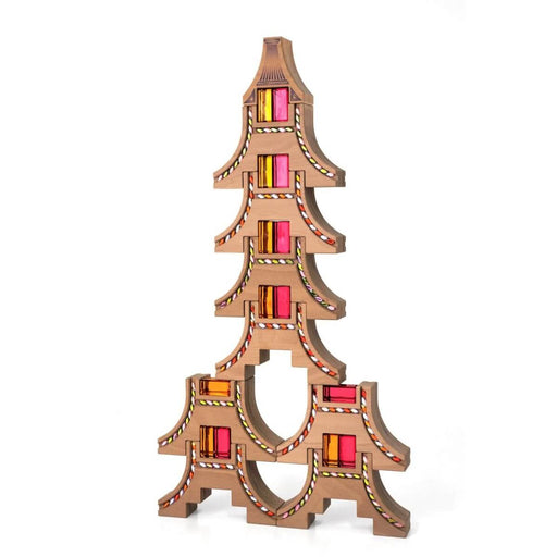 Regenbogenland Himalayan Temple - Premium Interlocking Wooden Construction Set - Australia