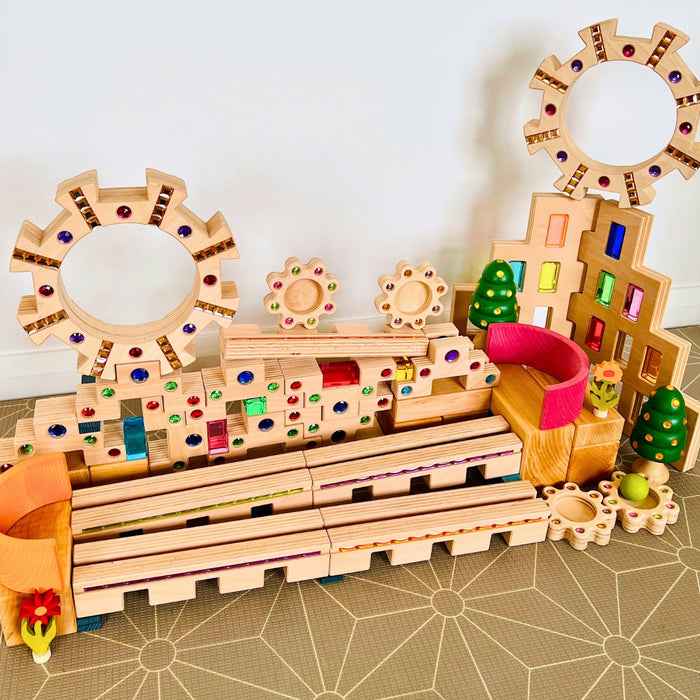 Regenbogenland Premium Interlocking Acrylic & Wooden Construction Set - Australia
