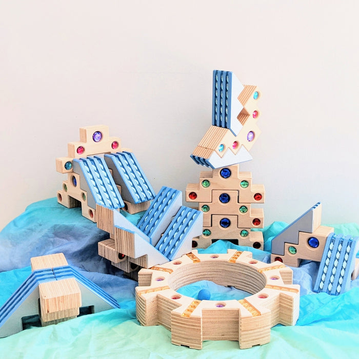 Regenbogenland Premium Interlocking Acrylic & Wooden Construction Set - Australia