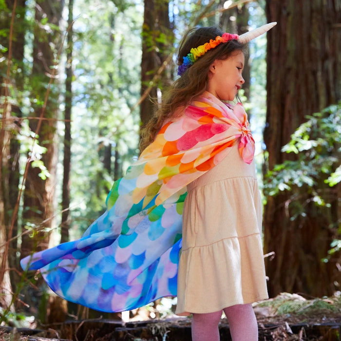 Sarah's Silks Animal Dress Ups Playsilk - Unicorn Rainbow