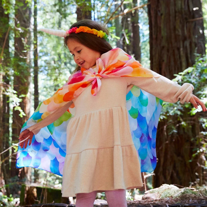 Sarah's Silks Animal Dress Ups Playsilk - Unicorn Rainbow