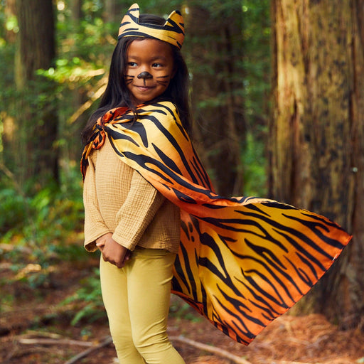 SS-5021015 Sarah's Silks Animal Dress Ups Tiger Playsilk