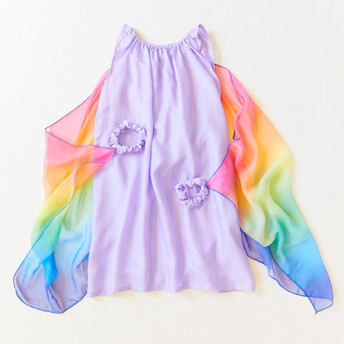 SS-3202 Sarah's Silks Fairy Dress - Lavender Rainbow