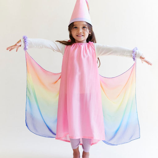 SS-3203 Sarah's Silks Fairy Dress - Pink Rainbow