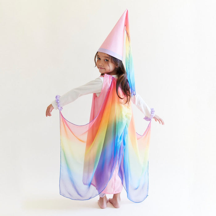 SS-3203 Sarah's Silks Fairy Dress - Pink Rainbow