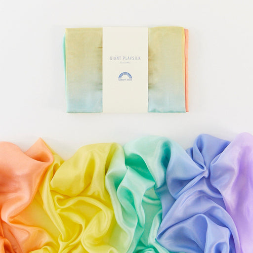Sarah's Silks Giant Playsilk (New Size) - Soft Rainbow