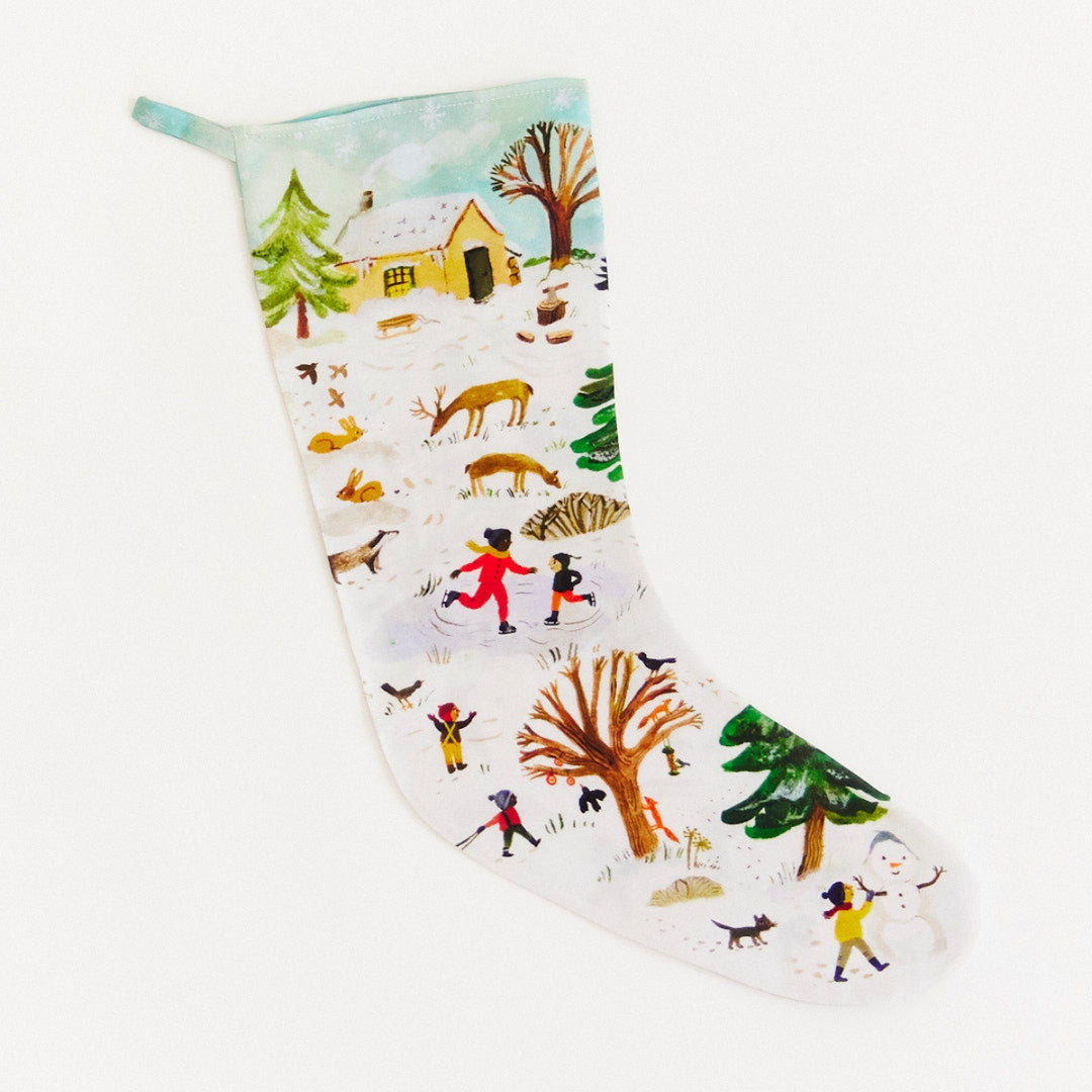 SS-502444 Sarah's Silks Holiday Stockings Snowy Day