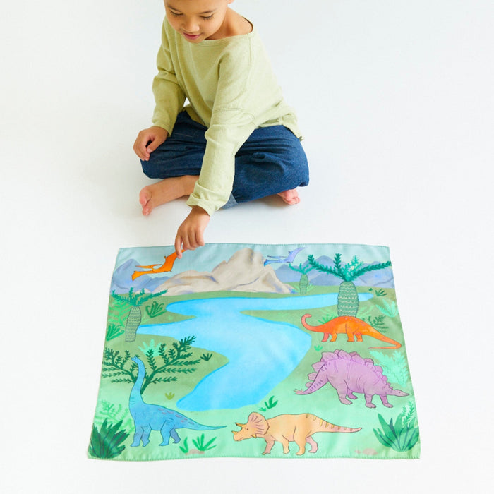 Sarah's Silks Mini Playsilk - Playmap Dinosaur