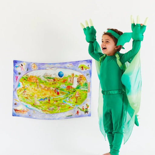 SS-DINOTOPIASEEK Sarah's Silks Playsilk - Seek & Find Dinotopia