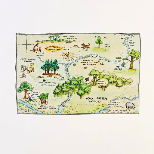 Sarah's Silks Playsilk - Seek & Find Winnie-the-Pooh 100 Acre Woods, Australia