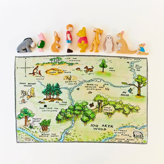 Sarah's Silks Playsilk - Seek & Find Winnie-the-Pooh 100 Acre Woods, Australia