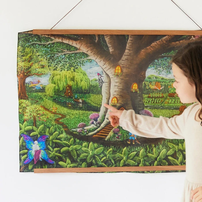 SS-PSSEEKWONDER Sarah's Silks Playsilk - Seek & Find Wondergarten