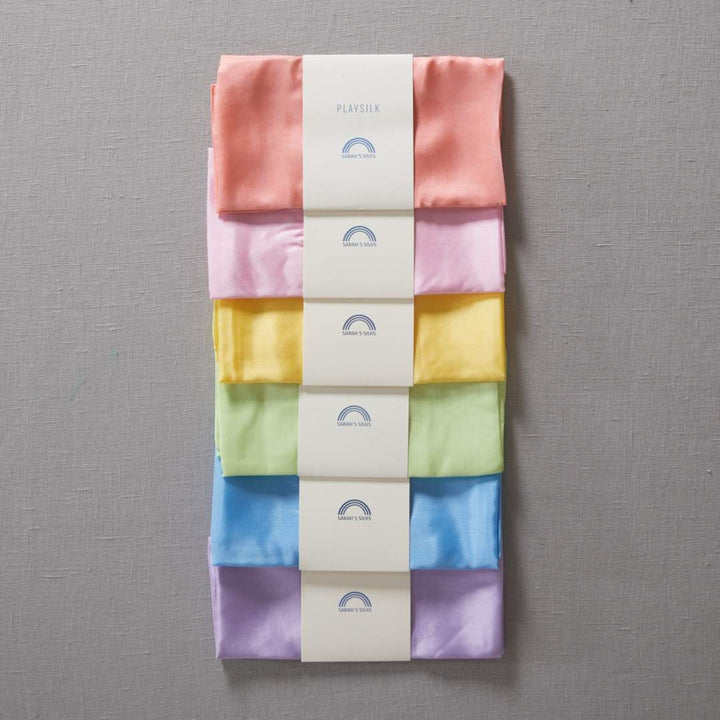 SS-PlaysilksPastel-BUN Sarah's Silks Playsilks Set of 6 - Pastel