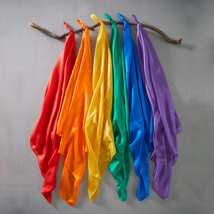 SS-PlaysilksPrimary-BUN Sarah's Silks Playsilks Set of 6 - Primary Colours