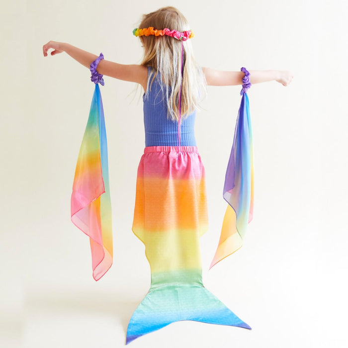 SS-3168 Sarah's Silks Mermaid Tail Large Rainbow