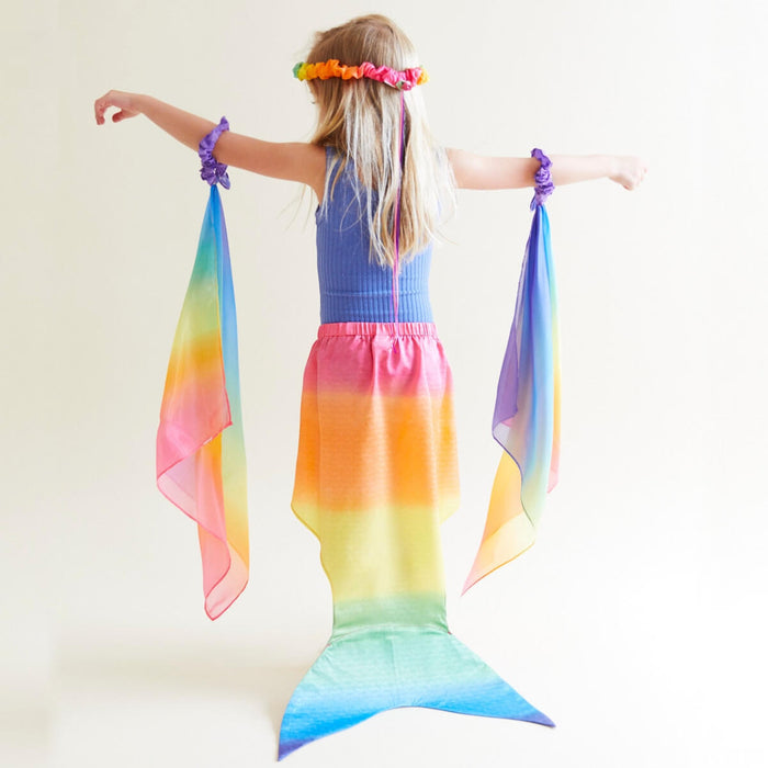 SS-3168 Sarah's Silks Large Mermaid Tail Rainbow