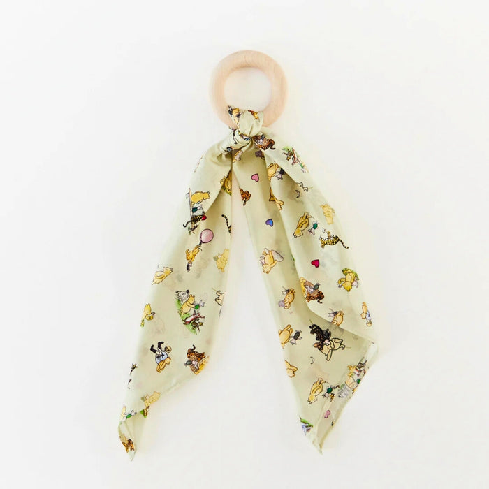 Sarah's Silks Silk and Wood Teether - Winnie the Pooh, Australia