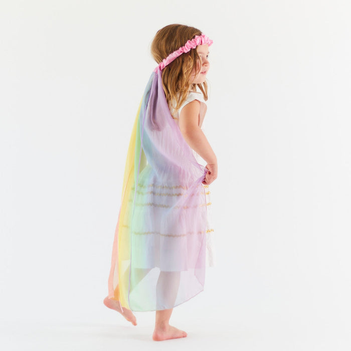 Sarah's Silks Veil - Soft Rainbow