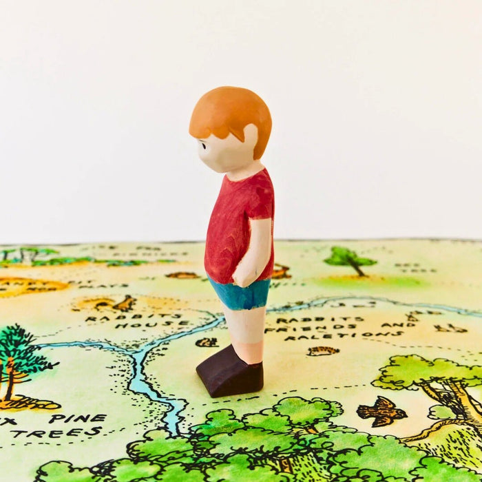 Sarah's Silks Winnie-the-Pooh Wooden Figure - Christopher Robin, Australia