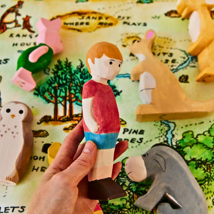 Sarah's Silks Winnie-the-Pooh Wooden Figure - Christopher Robin