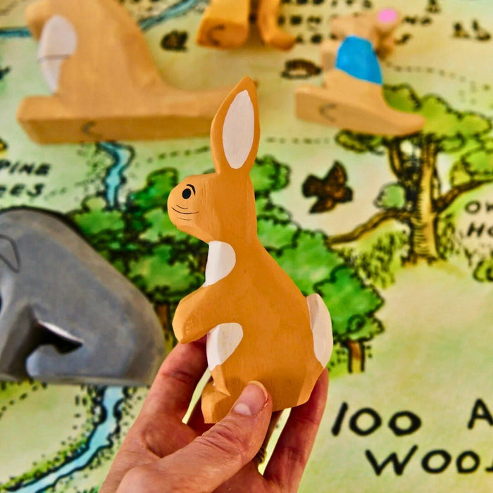 Sarah's Silks Winnie the Pooh Wooden Figure - Rabbit, Australia