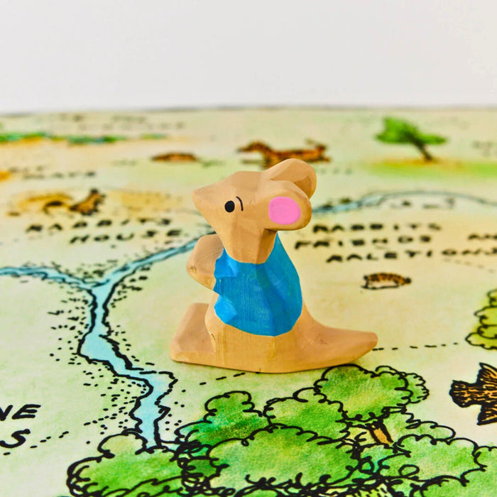Sarah's Silks Winnie-the-Pooh Wooden Figure - Roo, Australia