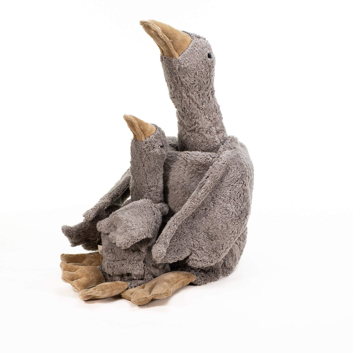 SENGER Cuddly Animal - Goose Large Grey Vegan w removable Heat/Cool Pack, Australia