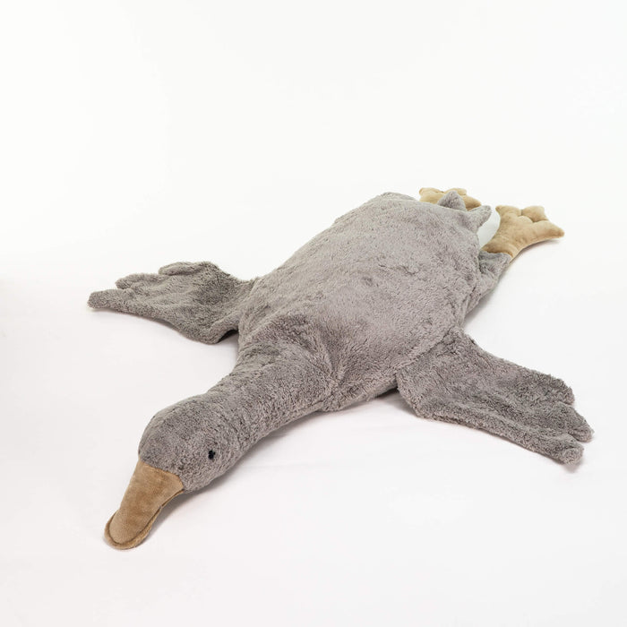 SENGER Cuddly Animal - Goose Large Grey Vegan w removable Heat/Cool Pack, Australia