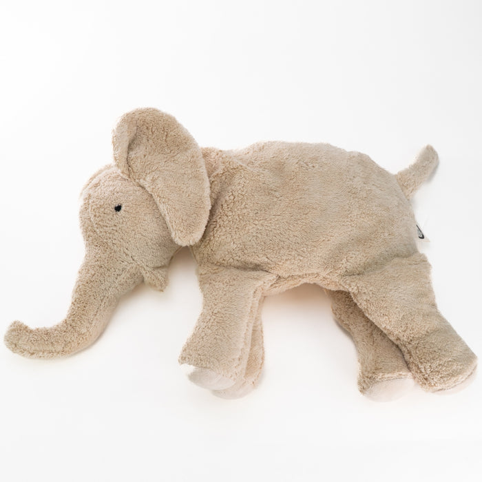 SENGER Cuddly Animal - Large Elephant - Linen - Removable Heat/Cool Pack - Natural Organic Soft Toy - Online, Australia