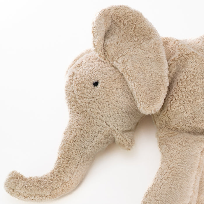 SENGER Cuddly Animal - Large Elephant - Linen - Removable Heat/Cool Pack - Natural Organic Soft Toy - Online, Australia