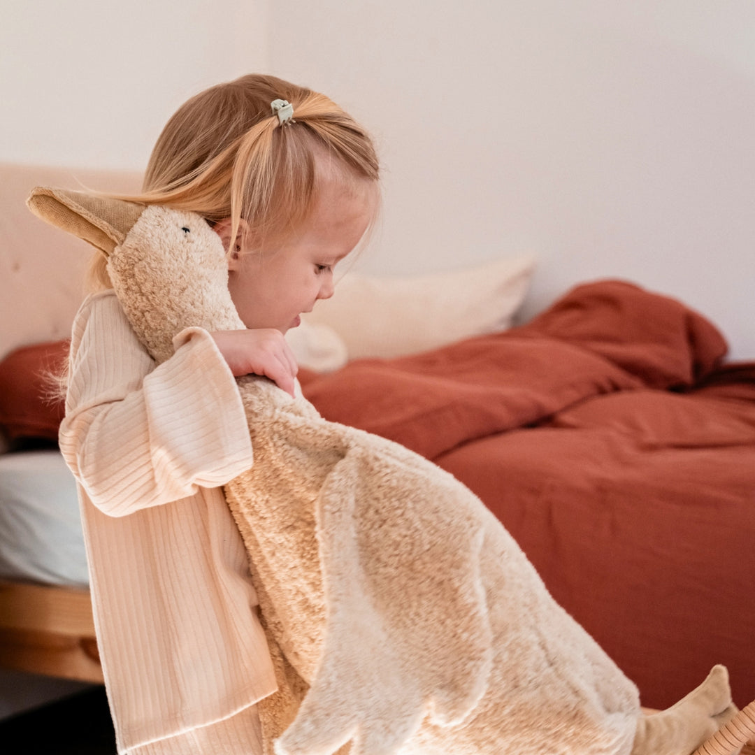 SENGER Cuddly Animal - Large Goose - Linen - Removable Heat/Cool Pack - Natural Organic Soft Toy - Online, Australia