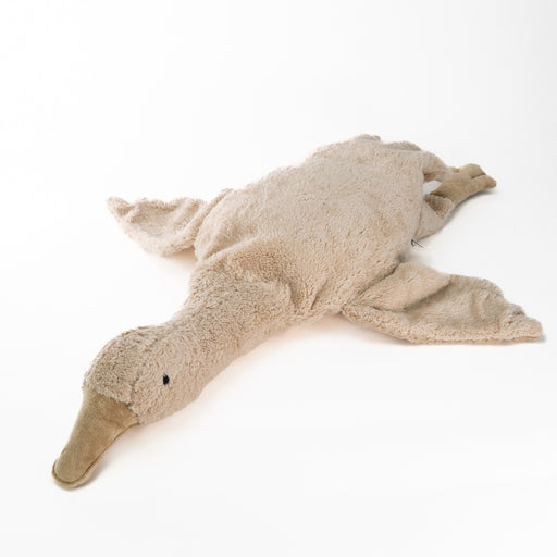 SENGER Cuddly Animal - Large Goose - Linen - Removable Heat/Cool Pack - Natural Organic Soft Toy - Online, Australia
