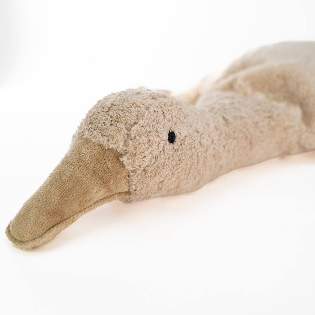 SENGER Cuddly Animal - Large Goose - Linen - Removable Heat/Cool Pack - Natural Organic Soft Toy - Online, Australia